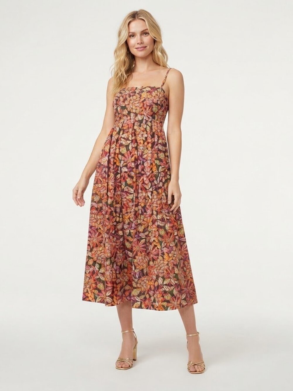 J. Crew Petite Tie Back Cotton Floral Sleeveless Maxi Dress Size 10P NWT